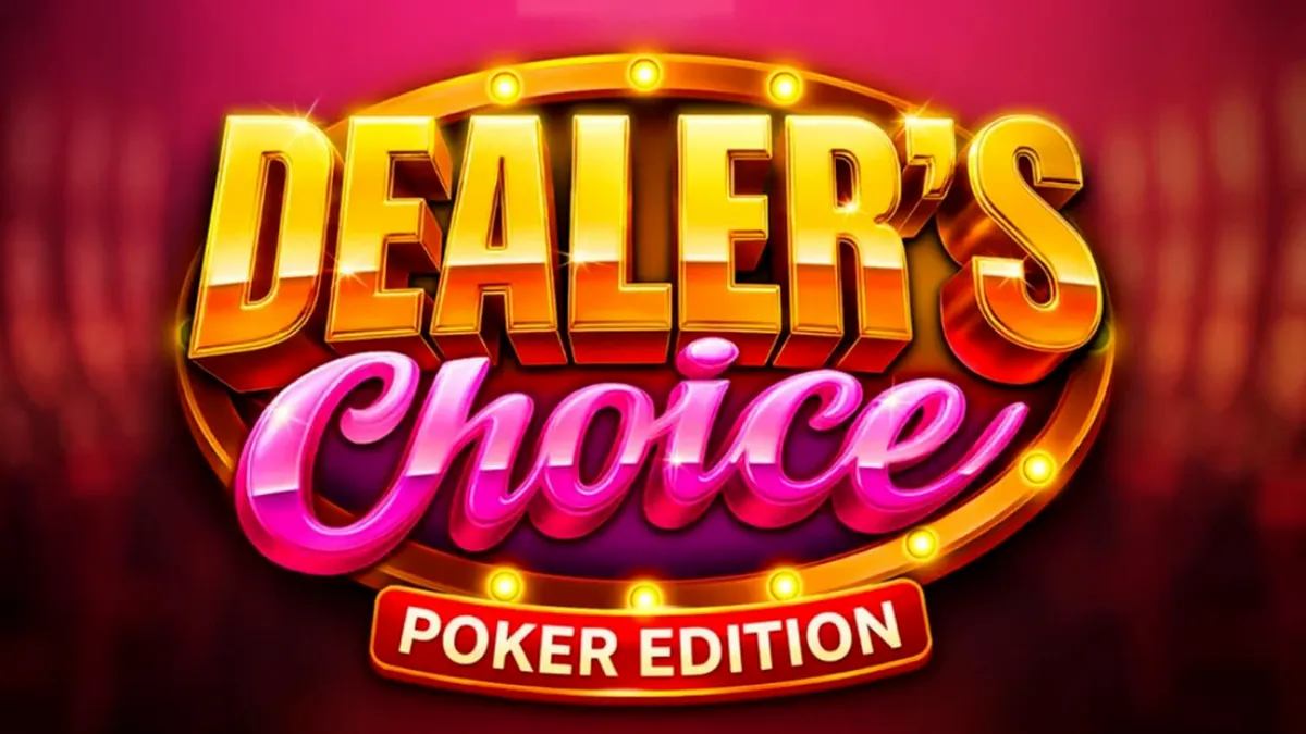 Tampilan visual meja poker hijau dalam slot Dealer’s Choice: Poker Edition